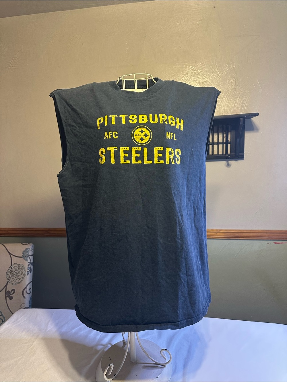 NFL Pittsburgh Steelers Sleeveless Tank Top - Black & Yellow